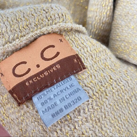 C.C Exclusives Metallic Gold Infinity Scarf - Picture 7 of 7